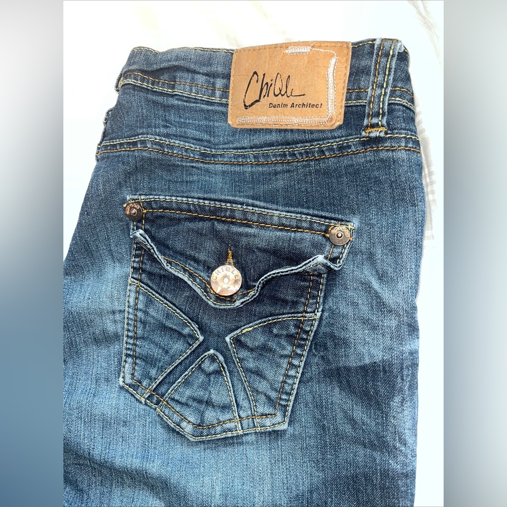 ChiQle Women Jeans Size 7 Denim Dark Blue Skinny Jeans
